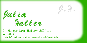julia haller business card